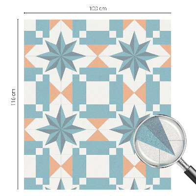 Vinduesfolie mod indkig med glasmaleri Blå stjerner