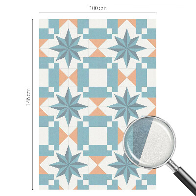 Vinduesfolie mod indkig med glasmaleri Blå stjerner