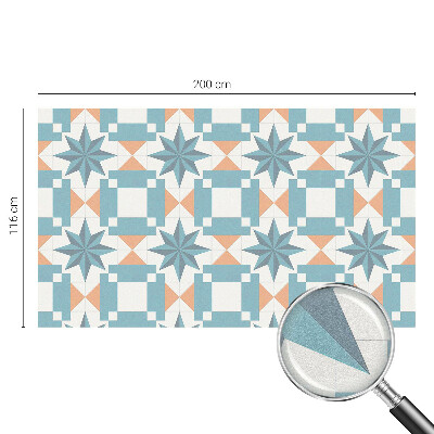 Vinduesfolie mod indkig med glasmaleri Blå stjerner