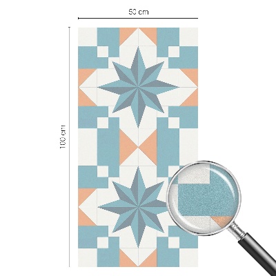 Vinduesfolie mod indkig med glasmaleri Blå stjerner