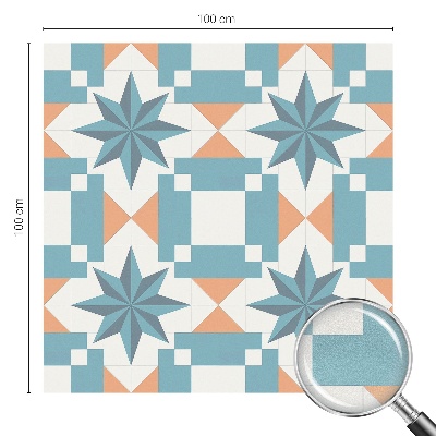 Vinduesfolie mod indkig med glasmaleri Blå stjerner