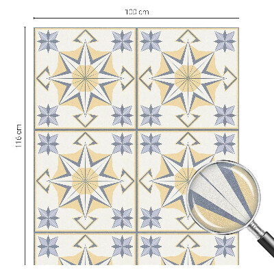Vinduesfolie mod indkig med glasmaleri Geometriske stjerner