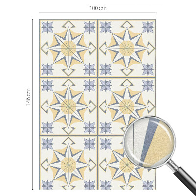 Vinduesfolie mod indkig med glasmaleri Geometriske stjerner