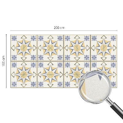 Vinduesfolie mod indkig med glasmaleri Geometriske stjerner