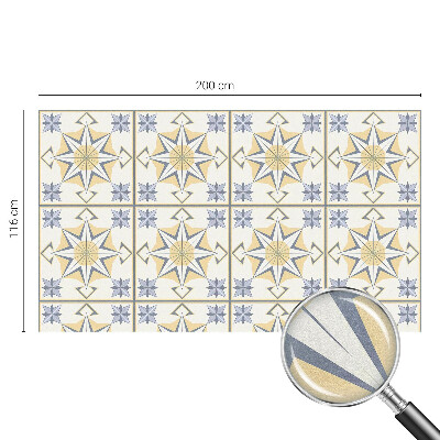 Vinduesfolie mod indkig med glasmaleri Geometriske stjerner