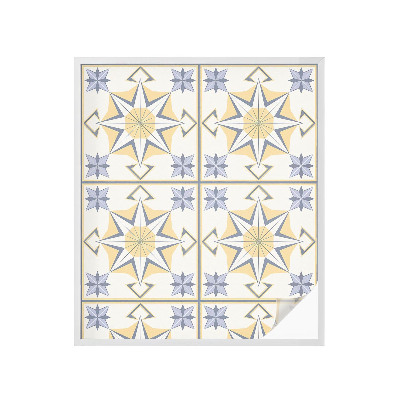 Vinduesfolie mod indkig med glasmaleri Geometriske stjerner