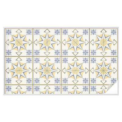 Vinduesfolie mod indkig med glasmaleri Geometriske stjerner