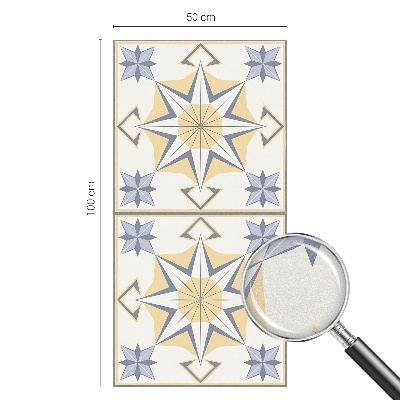 Vinduesfolie mod indkig med glasmaleri Geometriske stjerner