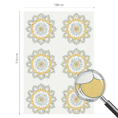 Vinduesfolie med mønster til afskærmning Farverige mandalaer
