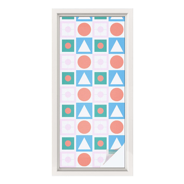 Mælkehvid vinduesfolie med motiv Abstrakte mønstre