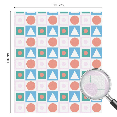 Mælkehvid vinduesfolie med motiv Abstrakte mønstre