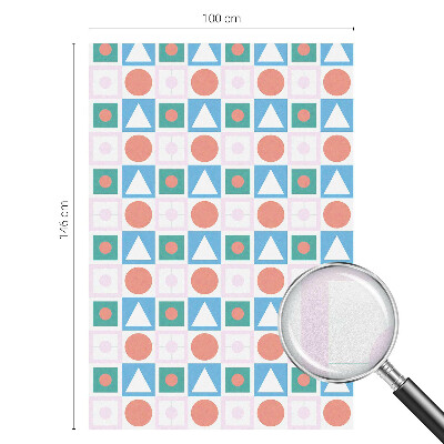 Mælkehvid vinduesfolie med motiv Abstrakte mønstre