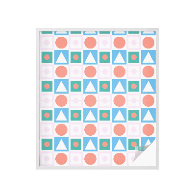 Mælkehvid vinduesfolie med motiv Abstrakte mønstre