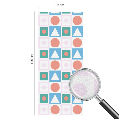 Mælkehvid vinduesfolie med motiv Abstrakte mønstre