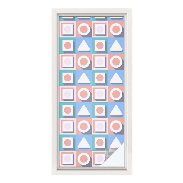 Dekorationsfolie til vindue mod indkig Geometriske mønstre