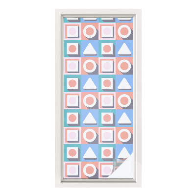 Dekorationsfolie til vindue mod indkig Geometriske mønstre