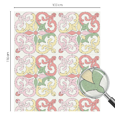 Selvklæbende vinduesfolie Blomsterornamenter