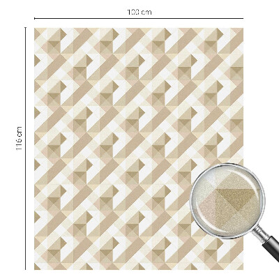 Mælkehvid vinduesfolie med motiv Trekantede mønstre