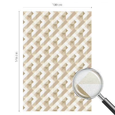 Mælkehvid vinduesfolie med motiv Trekantede mønstre