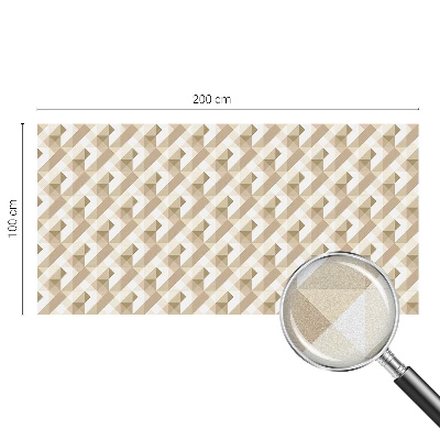 Mælkehvid vinduesfolie med motiv Trekantede mønstre