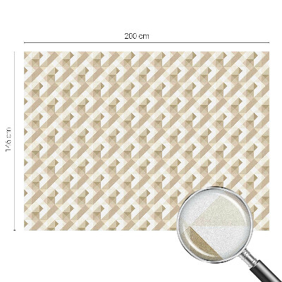 Mælkehvid vinduesfolie med motiv Trekantede mønstre