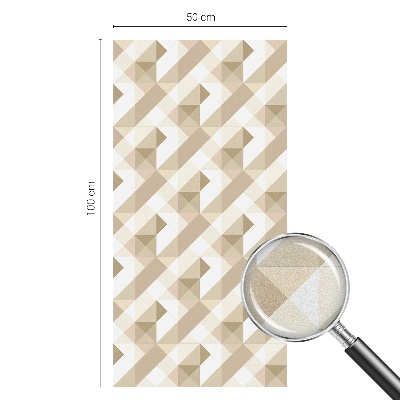 Mælkehvid vinduesfolie med motiv Trekantede mønstre