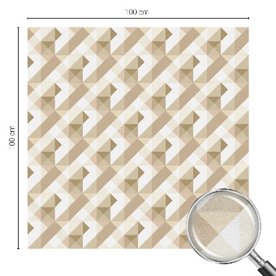 Mælkehvid vinduesfolie med motiv Trekantede mønstre