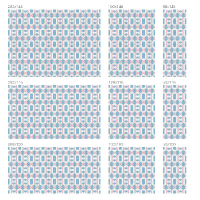 Mælkehvid vinduesfolie med motiv Pastelmønstre