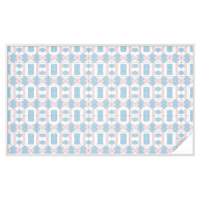 Mælkehvid vinduesfolie med motiv Pastelmønstre