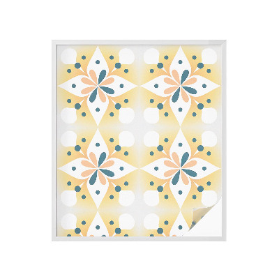 Dekorationsfolie til vindue mod indkig Blomstersymmetri