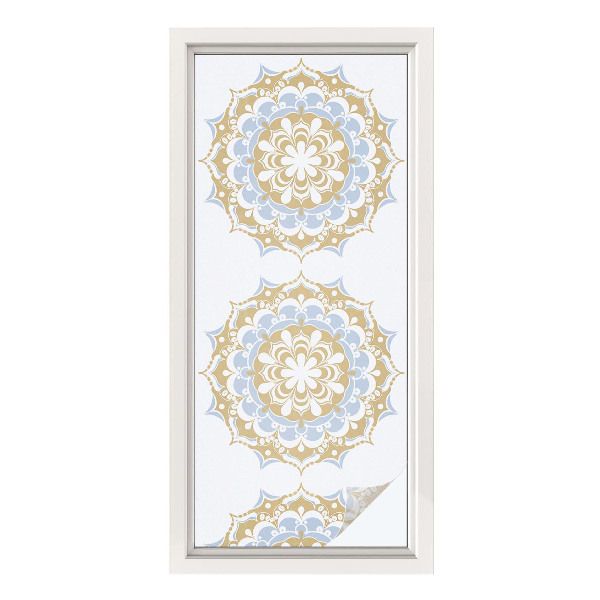 Vinduesfolie med mønster til afskærmning Boho mandalaer