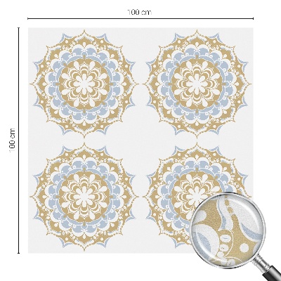 Vinduesfolie med mønster til afskærmning Boho mandalaer