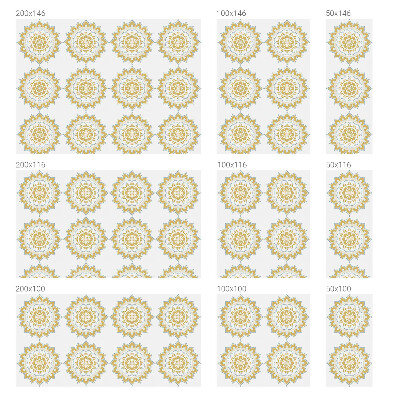 Mælkehvid vinduesfolie med motiv Blomstermandala