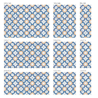 Vinduesfolie med mønster til afskærmning Symmetriske mønstre