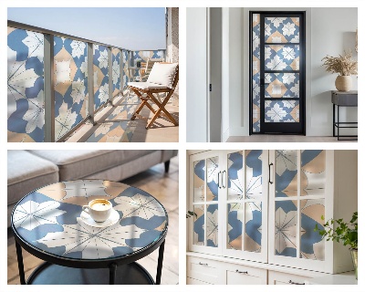 Vinduesfolie med mønster til afskærmning Symmetriske mønstre