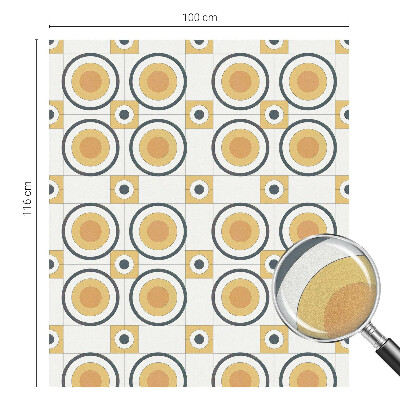 Selvklæbende vinduesfolie Retro cirkler