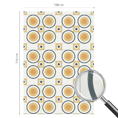 Selvklæbende vinduesfolie Retro cirkler