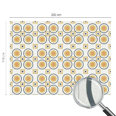 Selvklæbende vinduesfolie Retro cirkler