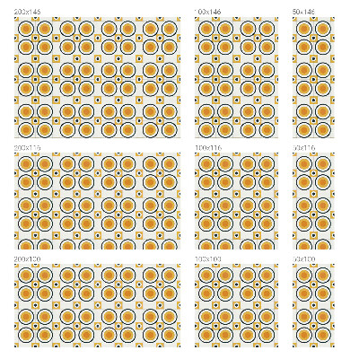Selvklæbende vinduesfolie Retro cirkler