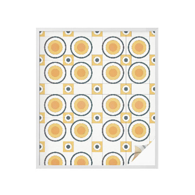 Selvklæbende vinduesfolie Retro cirkler