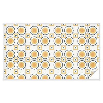 Selvklæbende vinduesfolie Retro cirkler