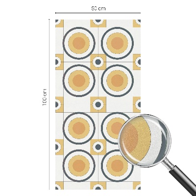 Selvklæbende vinduesfolie Retro cirkler