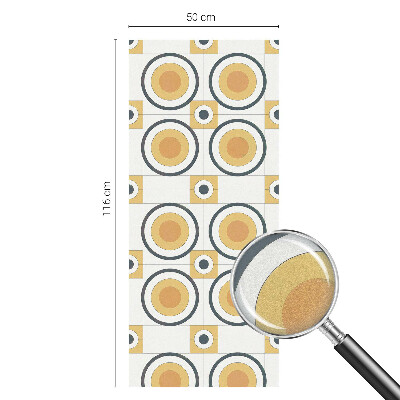 Selvklæbende vinduesfolie Retro cirkler