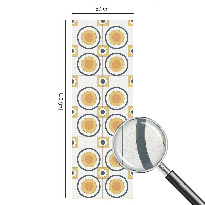 Selvklæbende vinduesfolie Retro cirkler