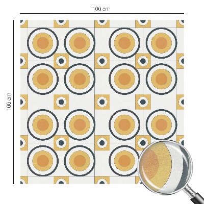 Selvklæbende vinduesfolie Retro cirkler
