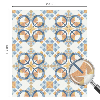 Vinduesfolie mod indkig med glasmaleri Geometrisk mønster