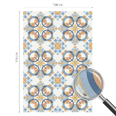 Vinduesfolie mod indkig med glasmaleri Geometrisk mønster