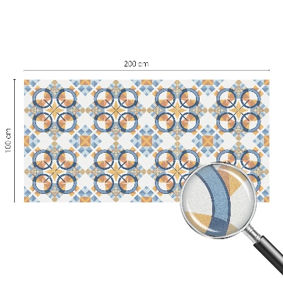 Vinduesfolie mod indkig med glasmaleri Geometrisk mønster