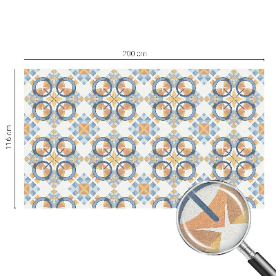 Vinduesfolie mod indkig med glasmaleri Geometrisk mønster