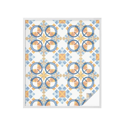 Vinduesfolie mod indkig med glasmaleri Geometrisk mønster